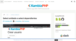 Desktop Screenshot of kumbiaphp.com